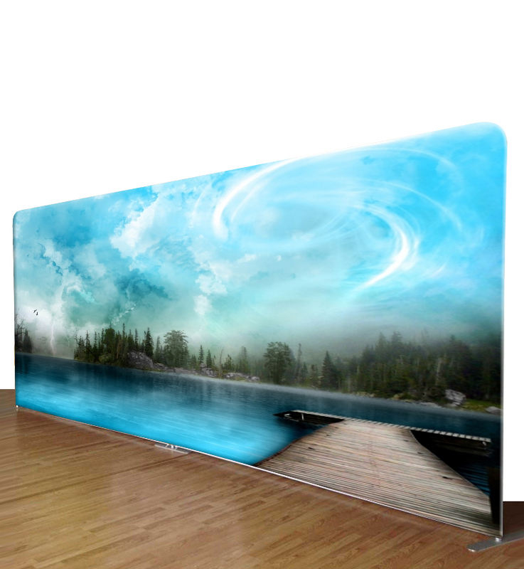 20 x 8ft tension fabric Popular portable aluminum convenient spandex backdrop