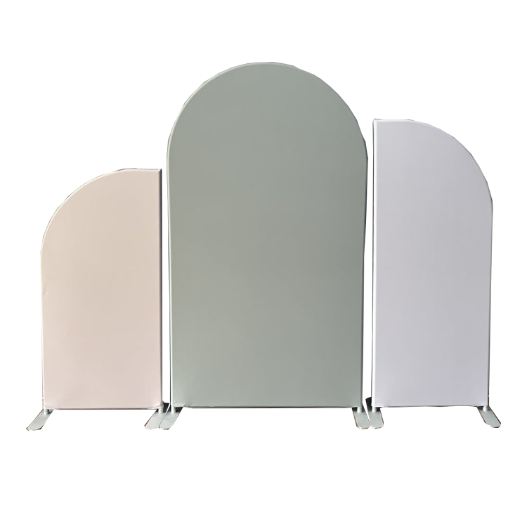 New design solid color cover tension fabric wedding backdrop decoration arch stand