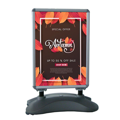 Pavement Sign Best Price Highest Quality A1 Outdoor Advertising Aluminum Profile Sidewalk Sign with Wheels