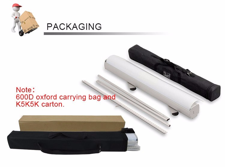 High quality moving luxurious retractable wide base trade show portable pull up banner display stand