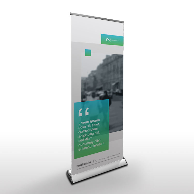 Trade show display stand advertising roll up banner