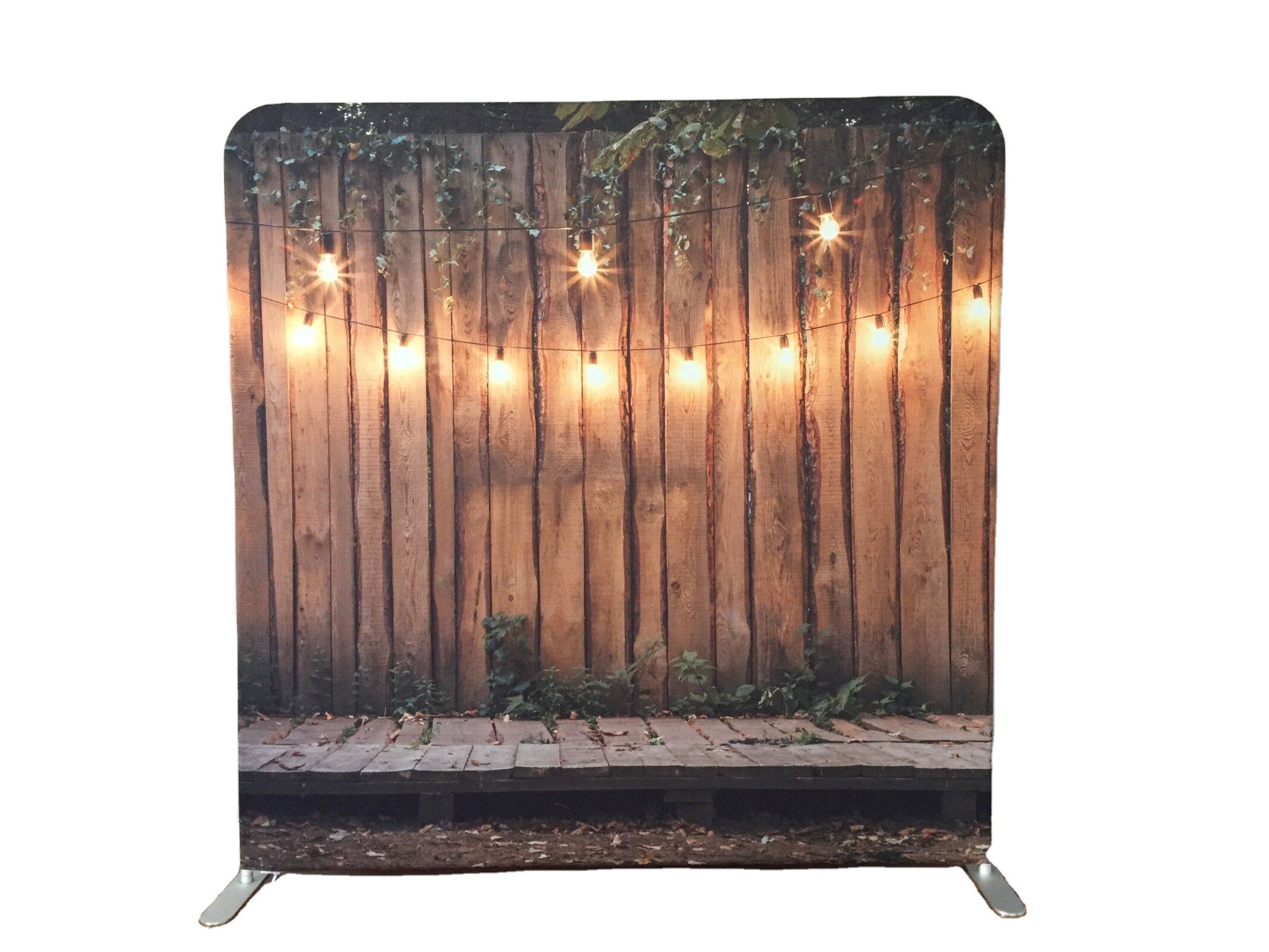 Hot sale factory directly 8ft straight aluminum tube stand easy install backdrop stand easy install Tension Fabric Backdrop Wall