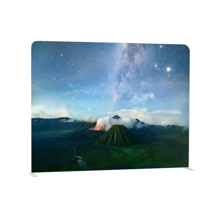 2020 New Design Straight Shape Aluminum Frame Banner Custom Full Color Portable Photo Booth Backdrop Wall Screen