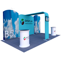 Portable aluminum tube tension fabric trade show exhibition pop up photo booth