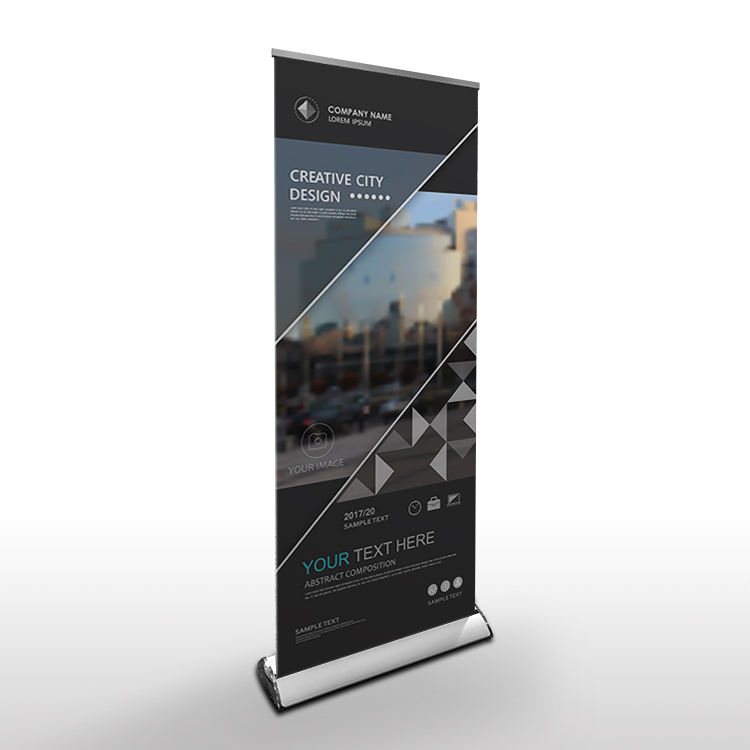 High quality fold able luxurious retractable aluminum roll up banner stand