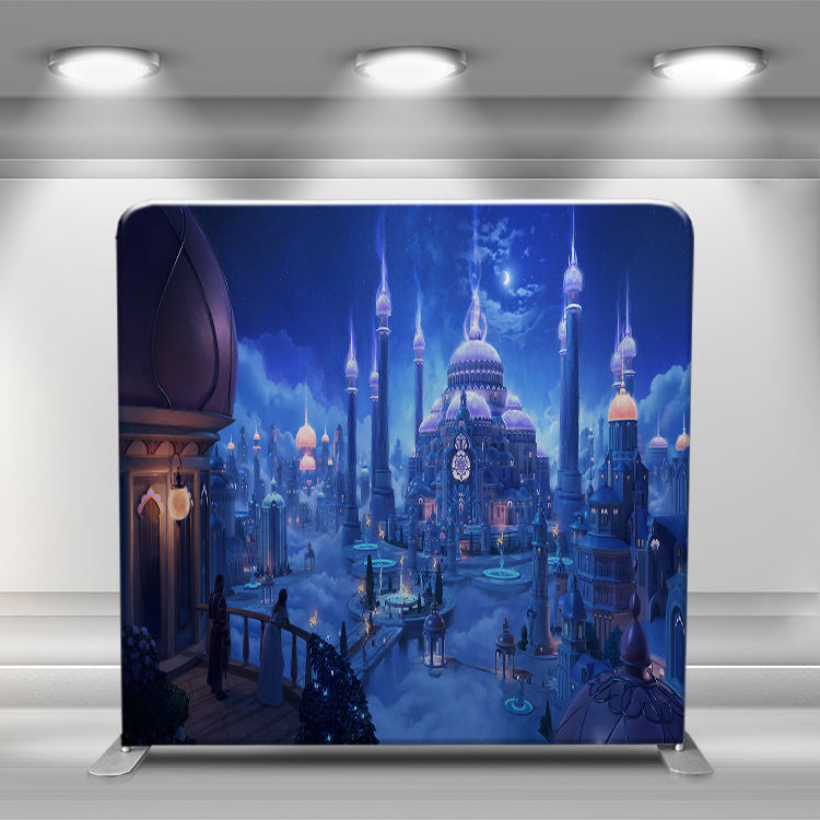 Expo straight custom pillow case backdrop for photography with lightweight tube aluminum
