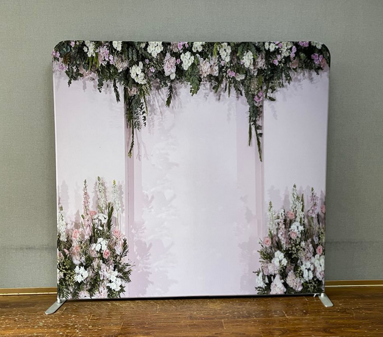 8 ft Aluminum tube stand Aluminium frame portable backwall tension fabric photo booth backdrop