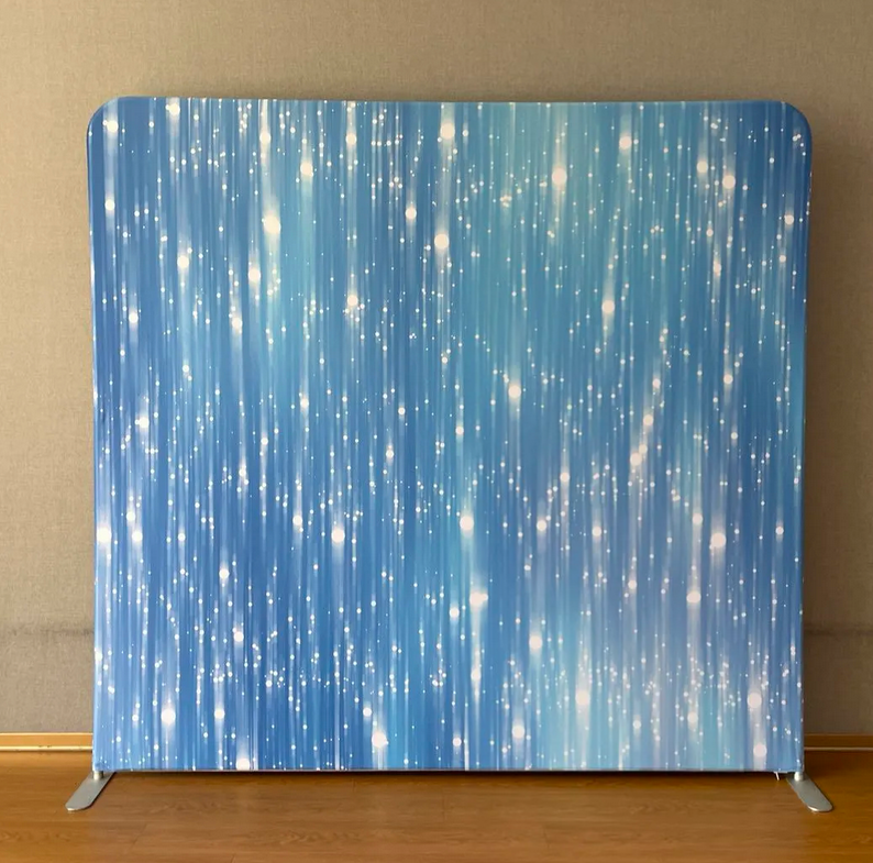 8x8 Double Sided Custom Printed Tension Fabric Photo Booth Backdrop Background for Photography