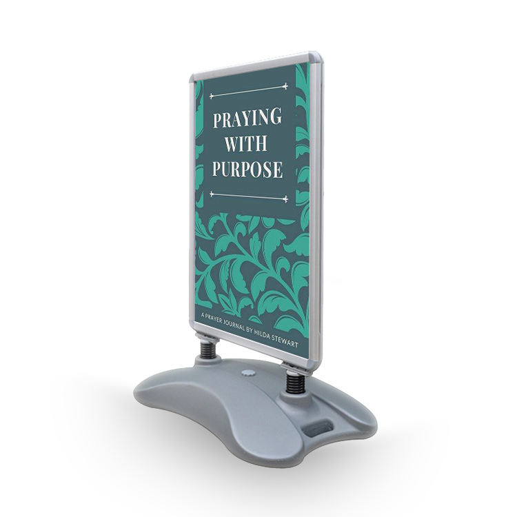 Wind-resistant outdoor A1 board holder display advertising spring stand