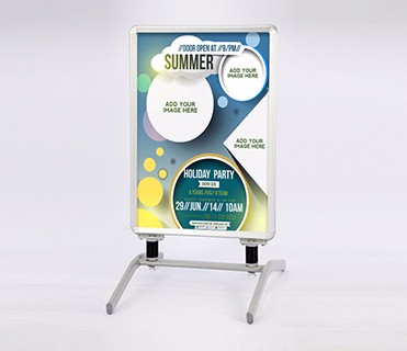 Custom aluminum profile double sided metal sidewalk sign