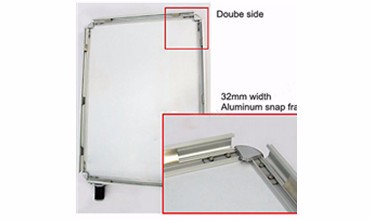 Custom Boutique aluminum frame profile double sided metal sidewalk sign stand