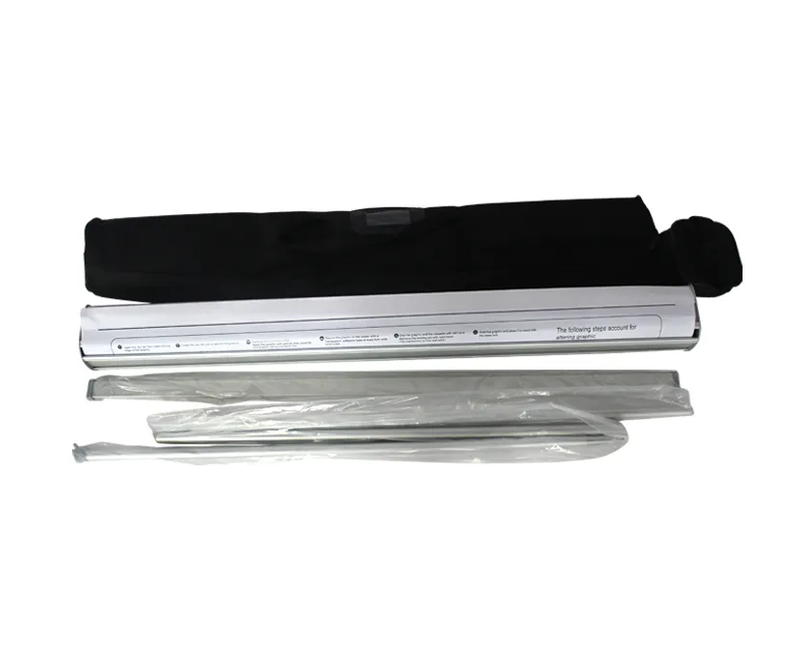 High quality moving luxurious retractable wide base trade show portable pull up banner display stand