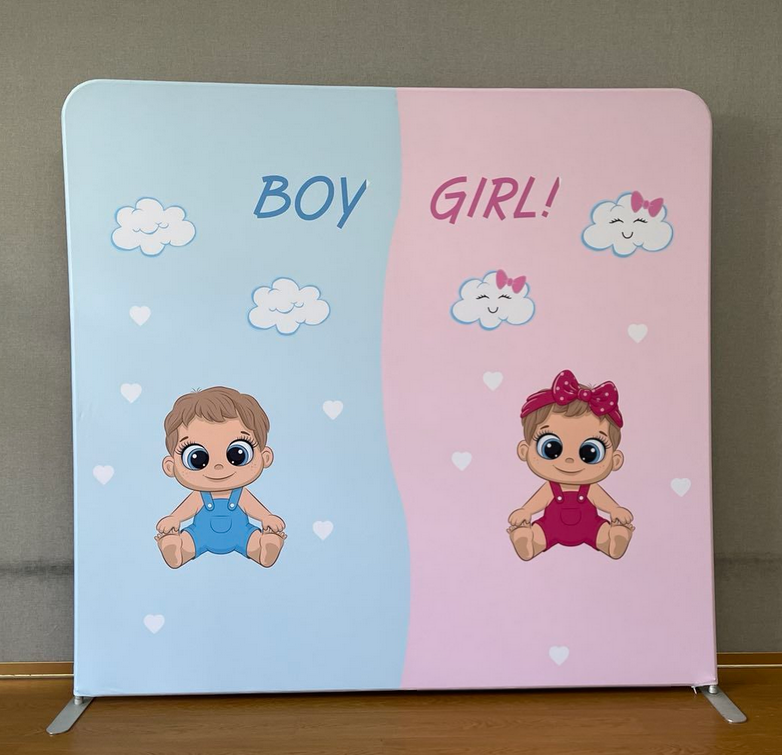 Custom size theme party backdrop pole decor photo booth event background trade show display pillowcase stands wall