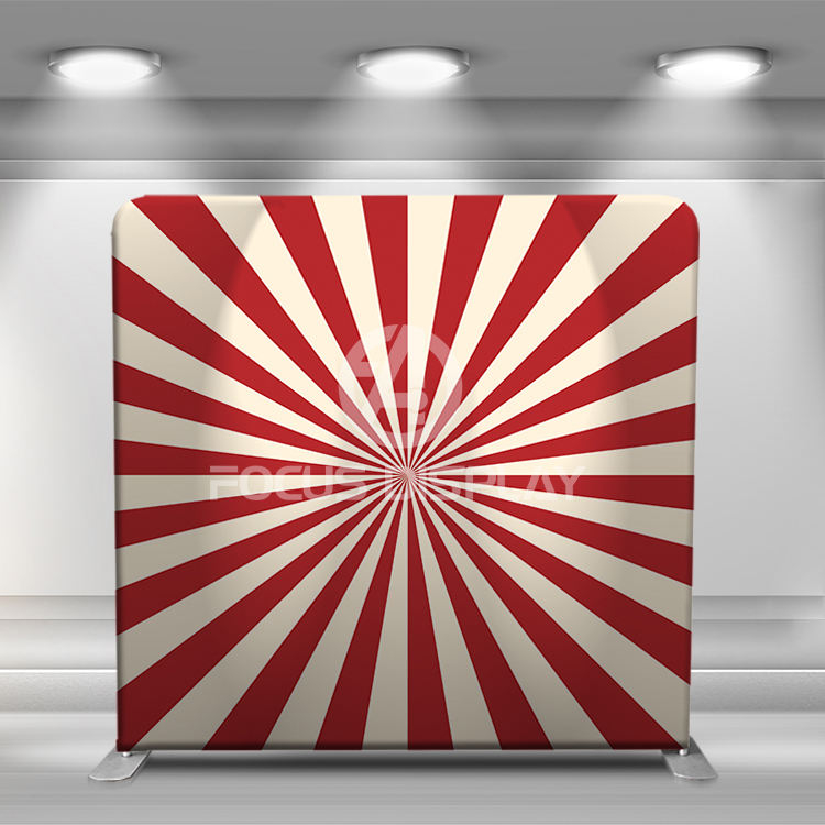 8ft Collapsible aluminum frame custom double side printing pillow case backdrop party wedding display stand