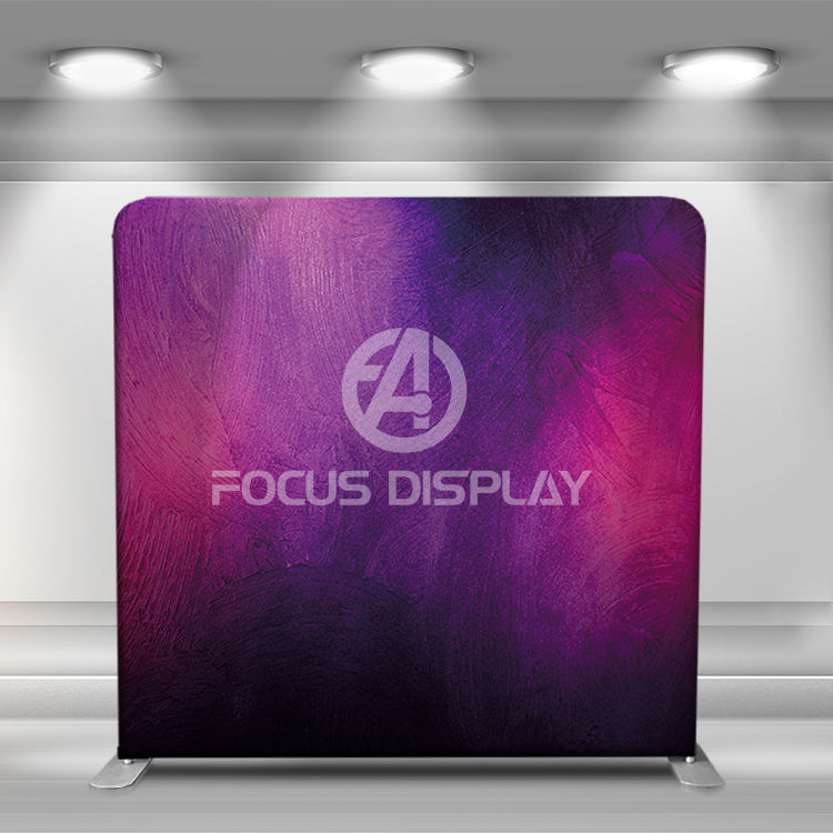 8ft rectangle shape aluminum tube stand double side full color printing tension fabric pillow case cover photo booth backdrop