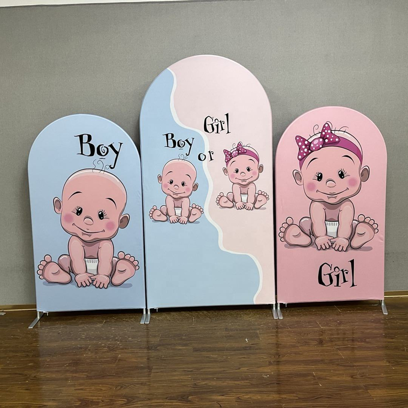 Arched Backdrop Stand for Birthday Party Wedding Decoration 3 Arch Panel Baby Shower Backdrop