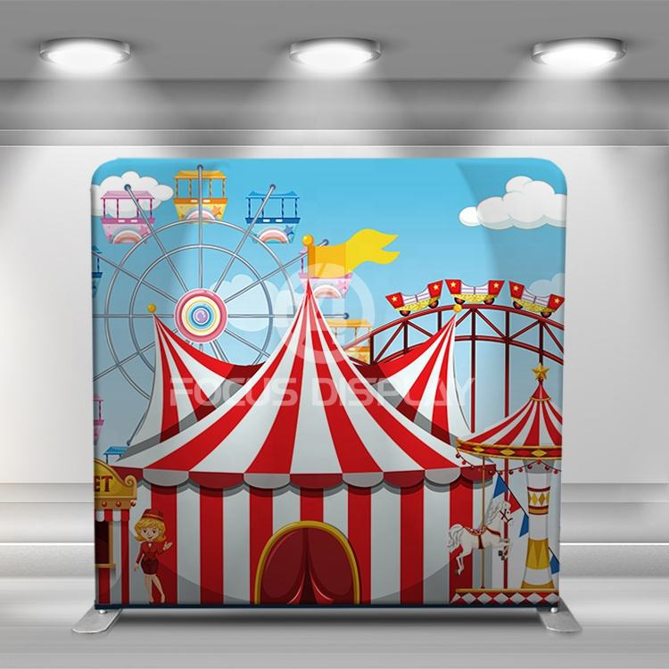 10*8 ft Indoor advertising promotion banner stand tension fabric display for 360 photo booth backdrop wall