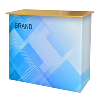 Supermarket pop up folding lightweight customized fabric promotion counter display table for trade show
