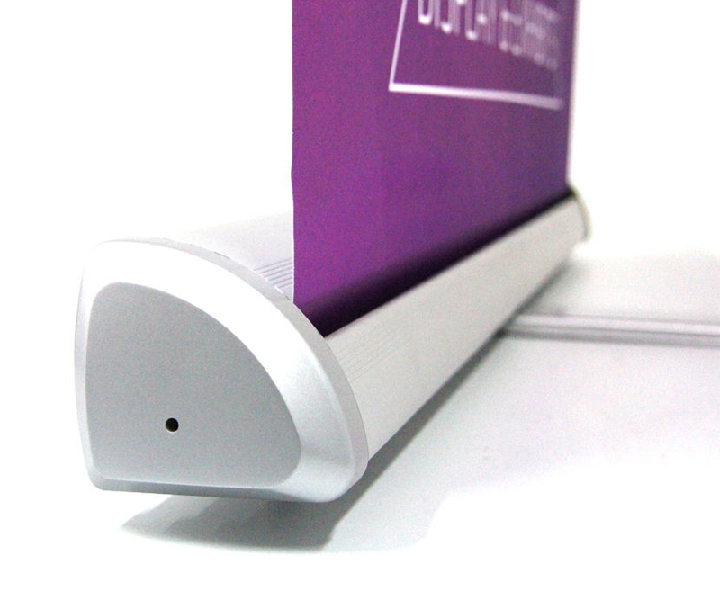 Triangle aluminium roll up banner, retractable stand banner, portable roll up stand banner
