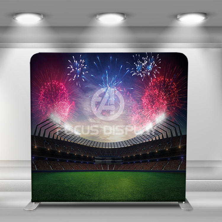 8 ft Tension fabric high quality trade show stand exhibition photo booth backdrop