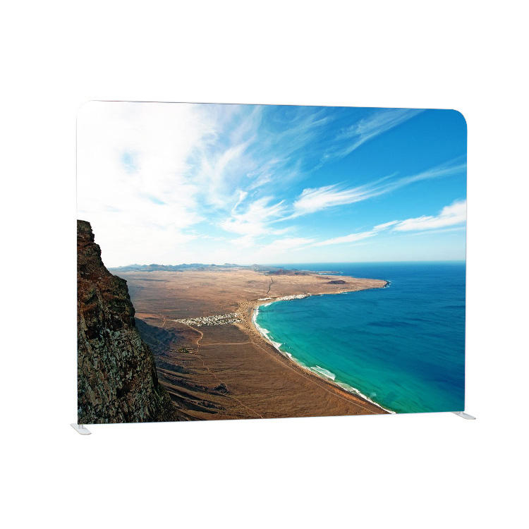10x8ft Straight Shaped Lightweight Repeat Foldable Hot Selling Tension Fabric Display Banner Backdrop Stand