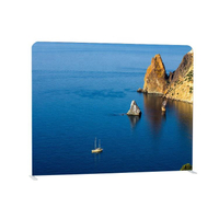 10x8ft Straight Shaped Lightweight Repeat Foldable Hot Selling Tension Fabric Display Banner Backdrop Stand