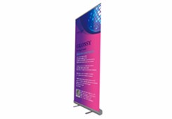 Aluminium silver roll up stand banner, high quality roll banner, portable display frame1