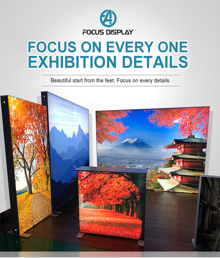 New design portable seg fabric led backlit light box display