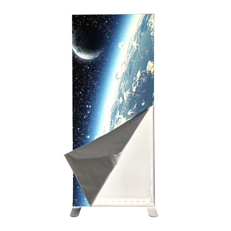 Customized szie portable freestanding backlit stretch fabric lightbox for exhibition