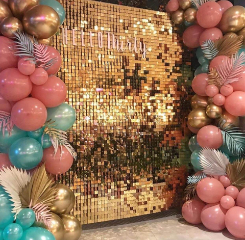 Wedding birthday party decoration transparent sequin shimmer wall panel