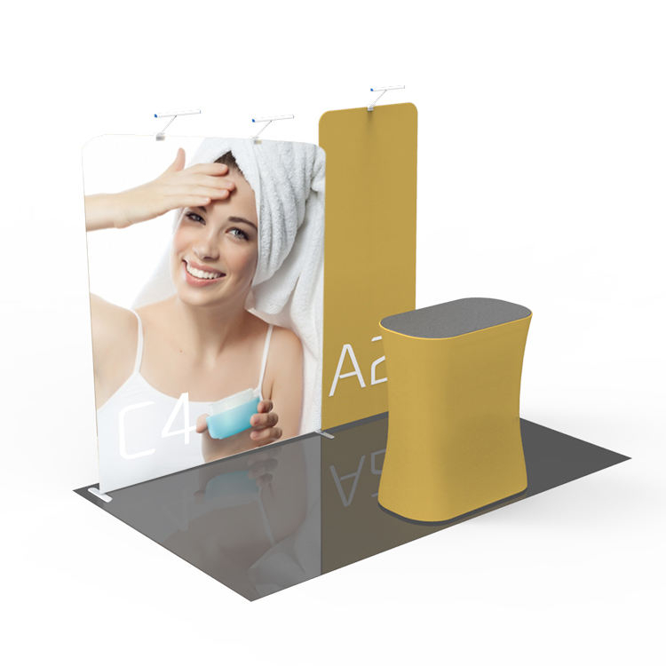 Portable tension fabric wall for exhibition trade show booth