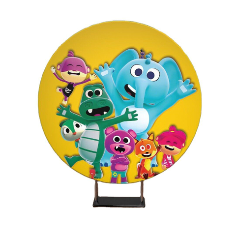 6.6 ft Popular cartoon fancy printing birthday party balloon backdrop stand