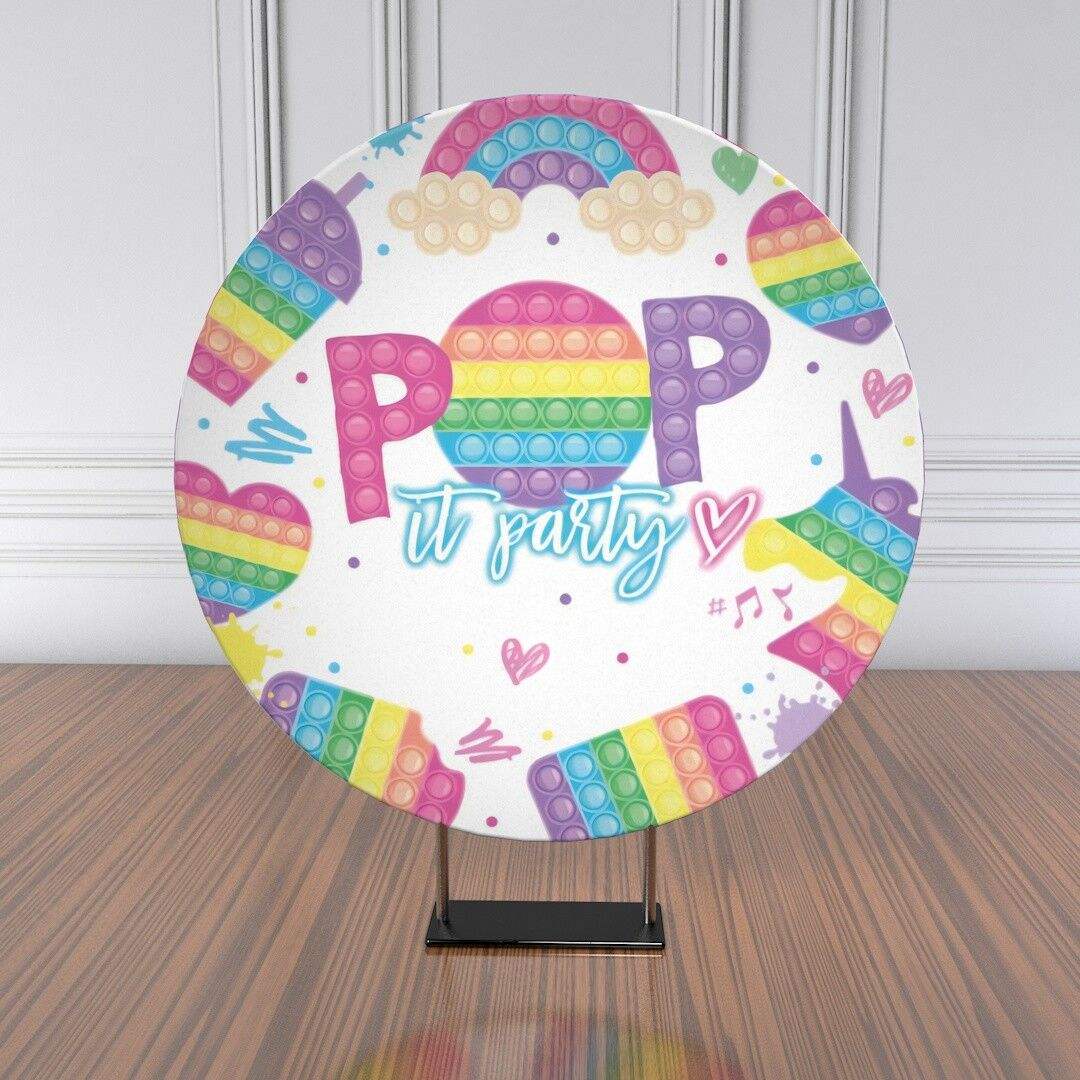 7 ft aluminum metal quick set up aluminum frame party supplies birthday round backdrop stand