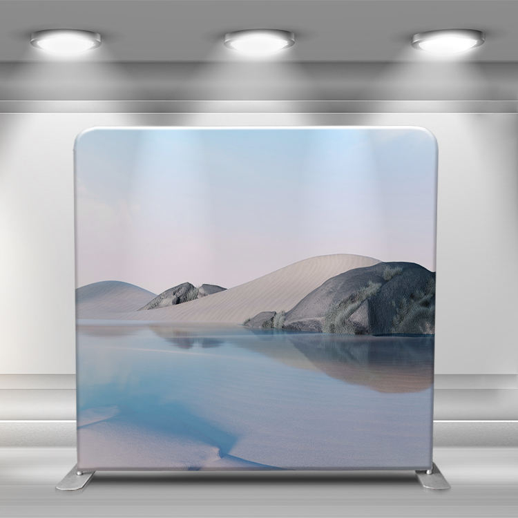 Expo straight custom pillow case backdrop for photography with lightweight tube aluminum