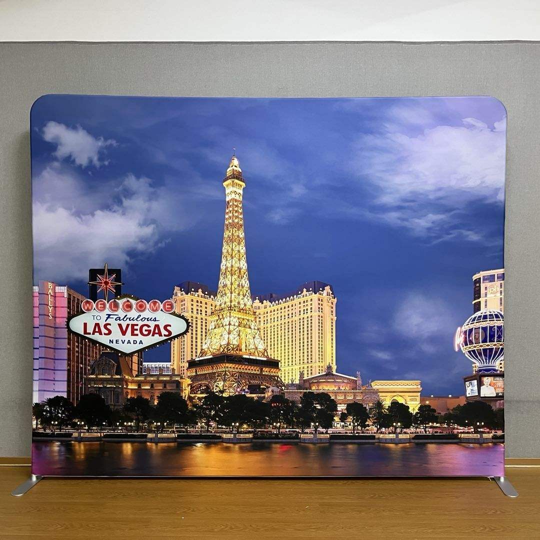 Natural scenery fabric photo booth wall decoration collapsible display 10*8 tension backdrop stand
