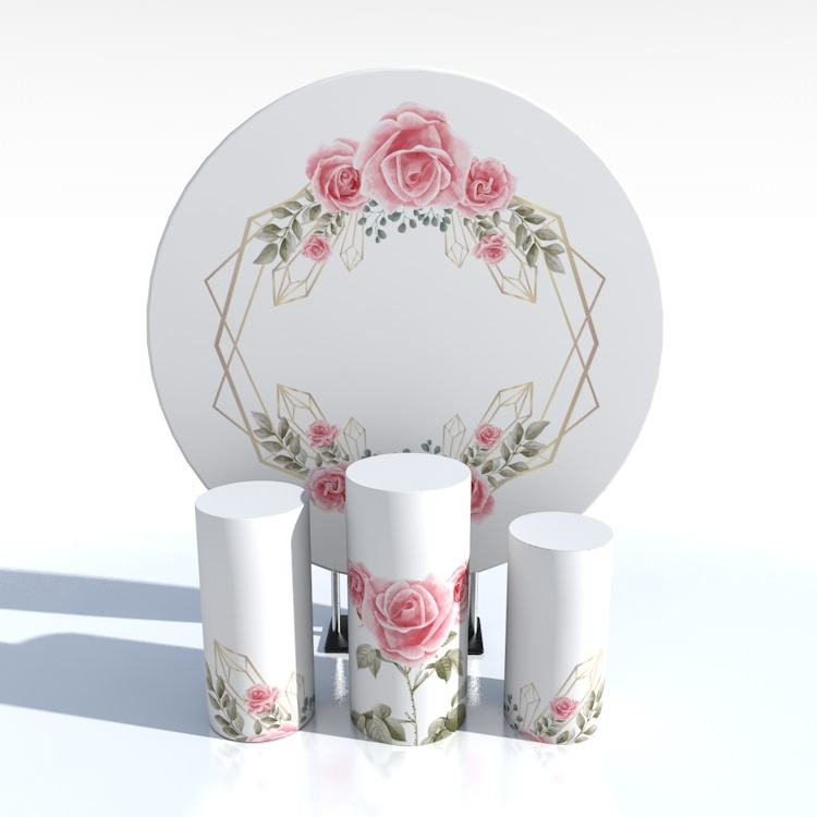Wedding round party backdrop dessert table columns stand cylinder pedestal for decoration