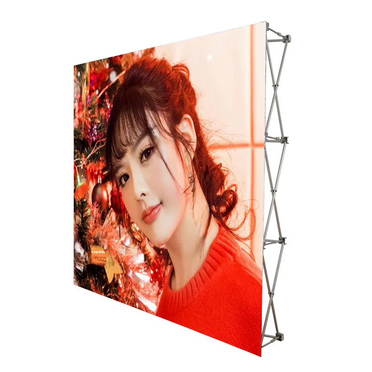 Pop Up Display Stand 10 ft Straight Aluminum Stand Display Trade Banner Show Backdrop Wall