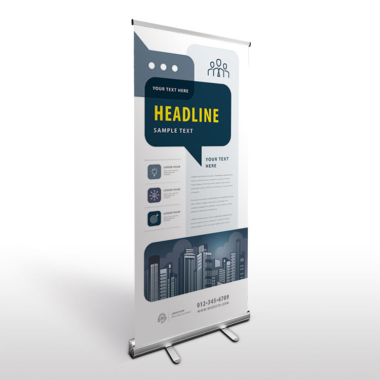 Retractable exhibition display stand economic roll up banner
