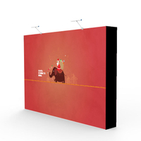 Lightweight easy install 3x3 SEG pop up display backdrop for trade show booth