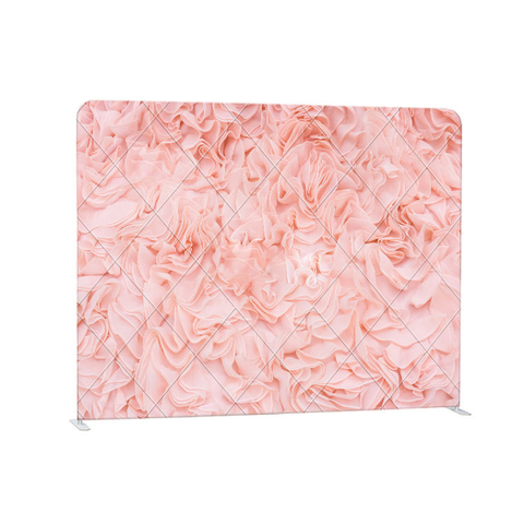 Customized full color portable tension fabric white backdrop stand