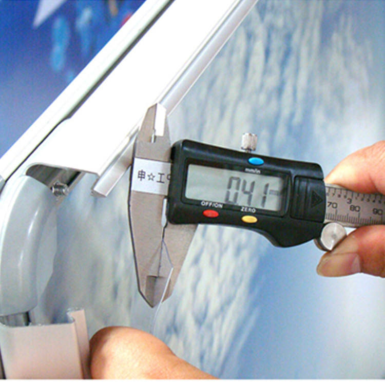 A1 silver aluminum double sided poster frame for round floor outdoor display stand pavement sign