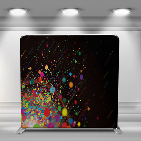 Customized straight aluminum frame collapsible small media backdrop stand