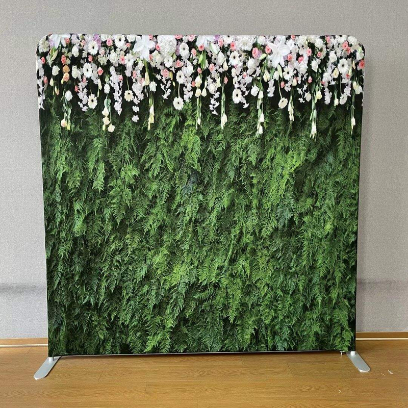 8*8 ft Customized flower and grass printing pillow case cover photo booth stand photography backdrop wall