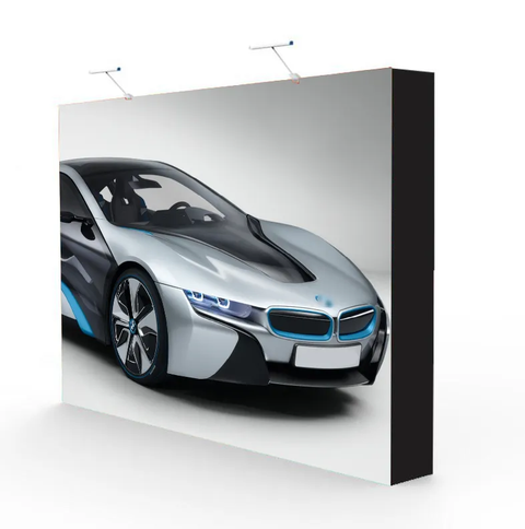 Custom Printing 3*3 Exhibition Pop Up Backdrop With Custom Tension Fabric Printed trade Sale photo booth frame stand