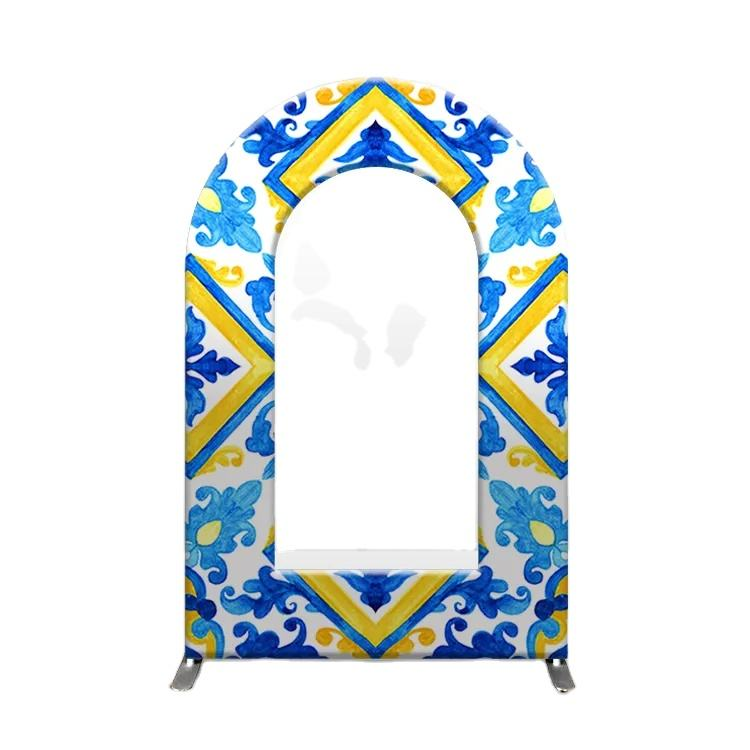 Hollow Arched Cover Aluminum Tube Frame Design Background Birthday Wedding Party Background Frame wall