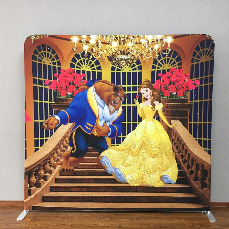 8 ft double sides printing pillow case cover display easy installation photo booth backdrop wall
