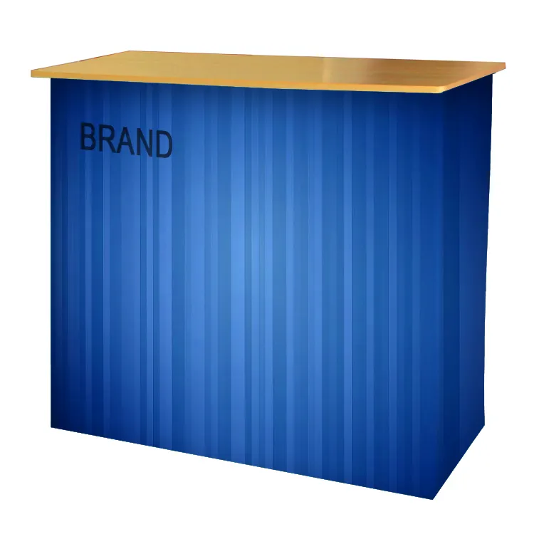Supermarket pop up folding lightweight customized fabric promotion counter display folding table for trade show