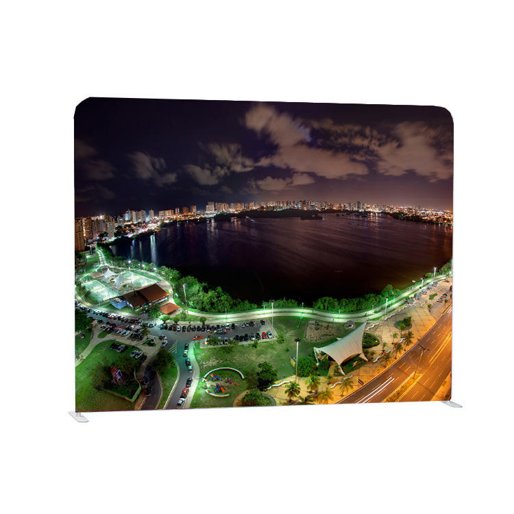 Expo 10ft straight portable full color trade show exhibition custom backdrop display stand