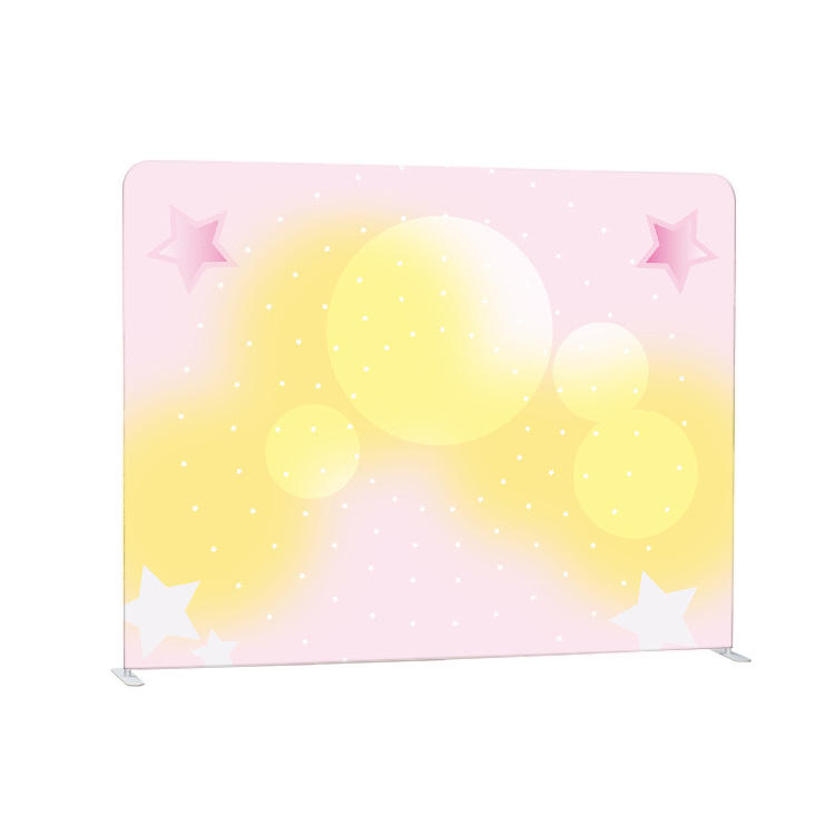 Portable advertising tension fabric pillow case diy photo backdrop stand wedding backdrop