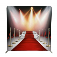 8x8ft Double sided pillow case printed backdrop for party event decoration photobooth backdrop stand